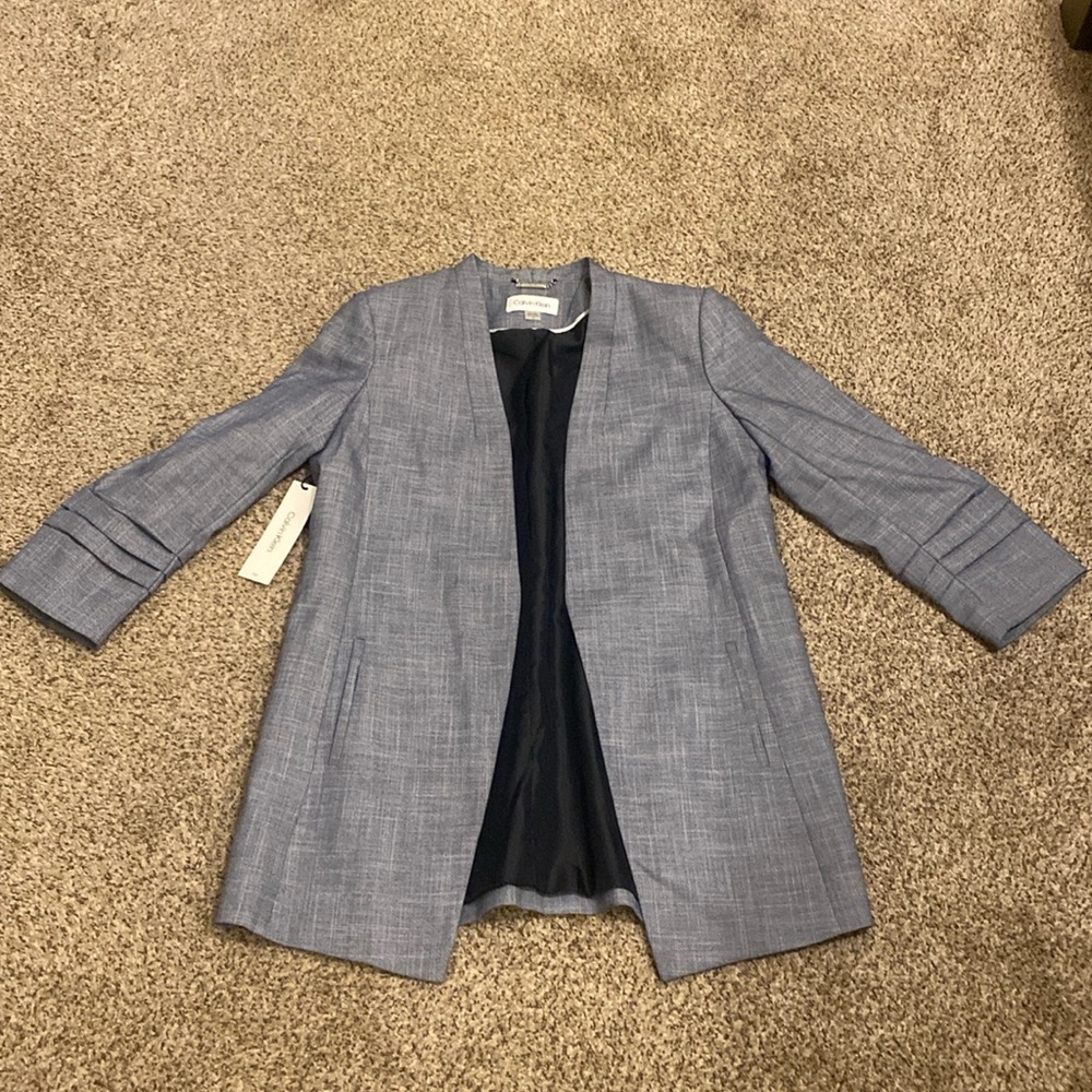 NWT- Calvin Klein Open Front Career Suit Jacket